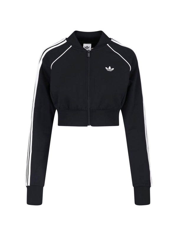 Adidas 50% Cotton-Bci / 43% Recycled Polyester / 7% Elastane jacket in black
