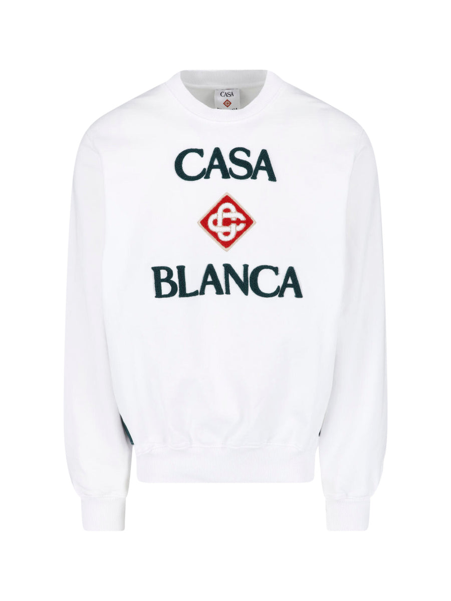 Casablanca 100% Organic Cotton sweatshirt in white