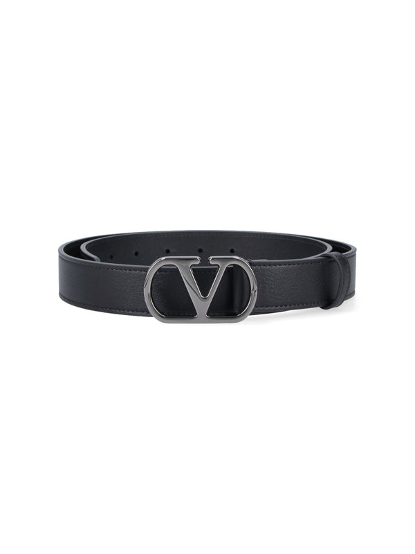Valentino Garavani 100% Calf Leather belt in black