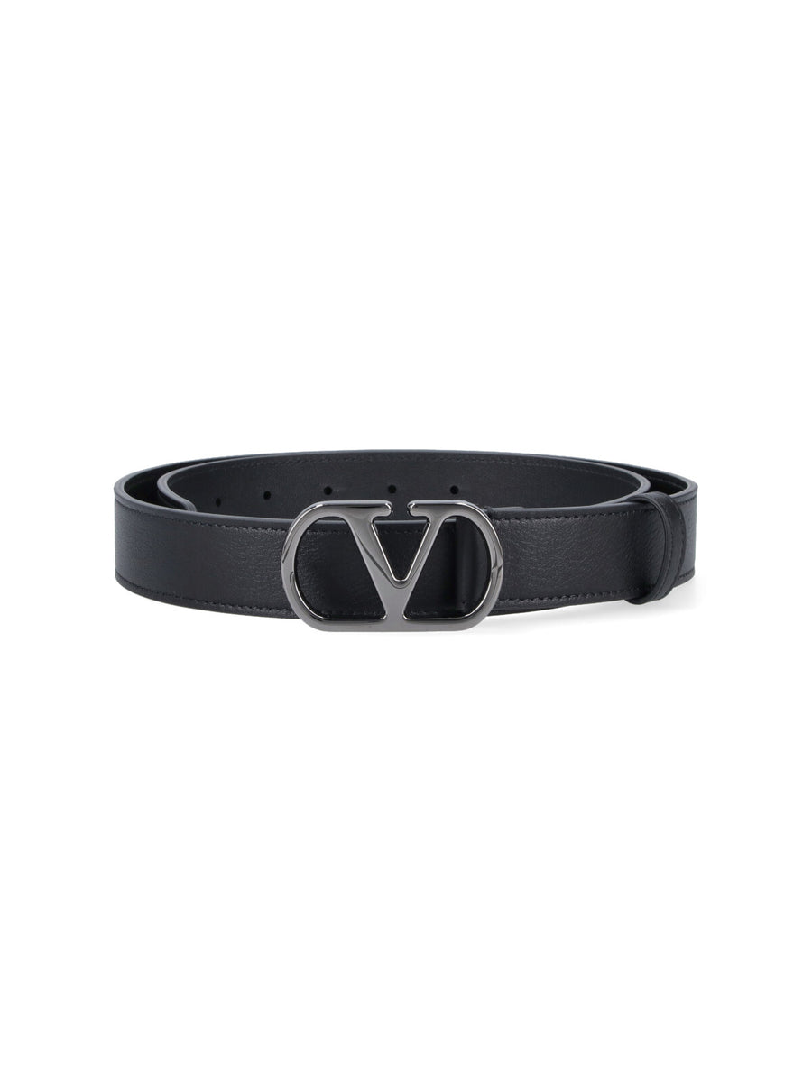 Valentino Garavani 100% Calf Leather belt in black