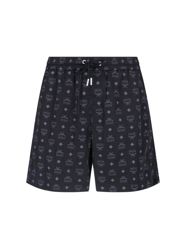 MCM 100% Recycled Polyamide swim shorts in black