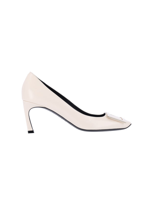 Roger Vivier 100% Calf Leather pump in cream