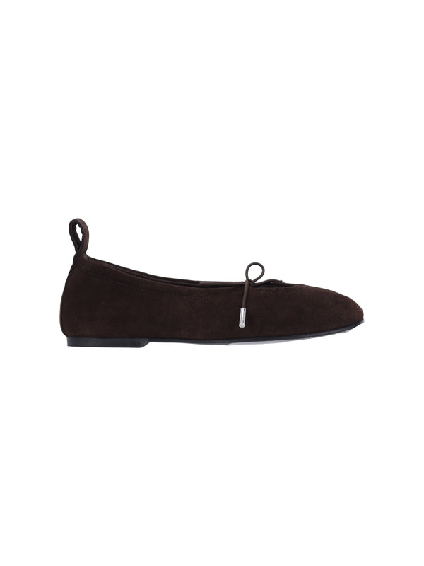 Alohas 100% cow suede flat in brown