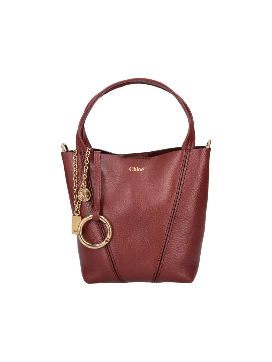 Chloè 100% Cow Leather shoulder bag in burgundy