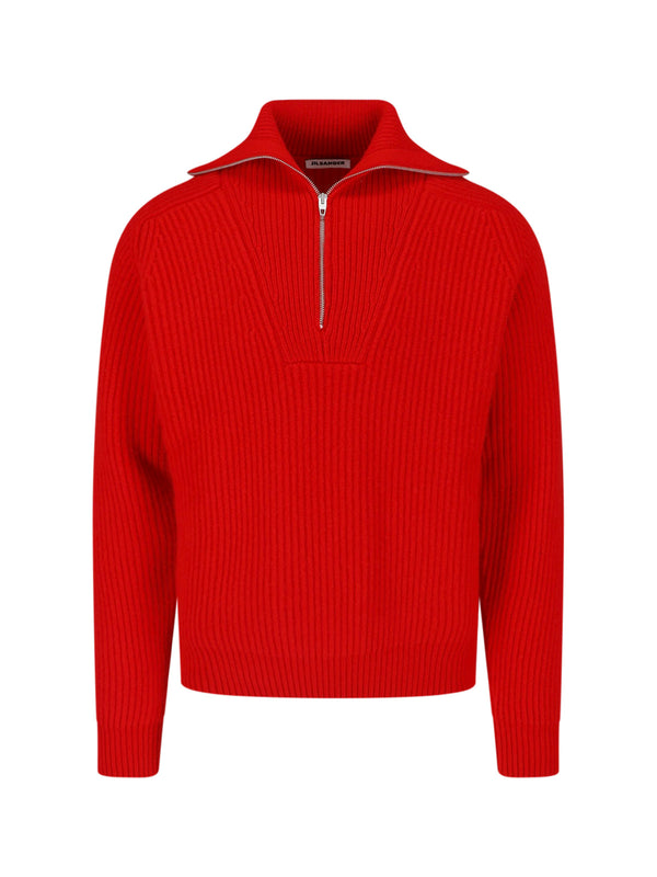 Jil Sander 100% Wool sweater in red