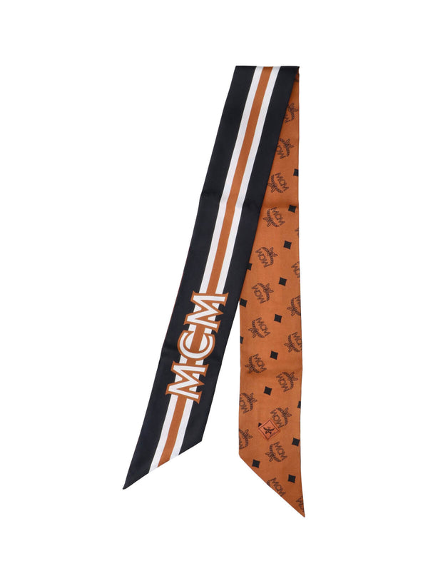 MCM 100% silk scarf in brown