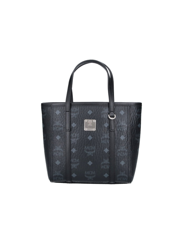 MCM 63% Polyurethane tote bag in black