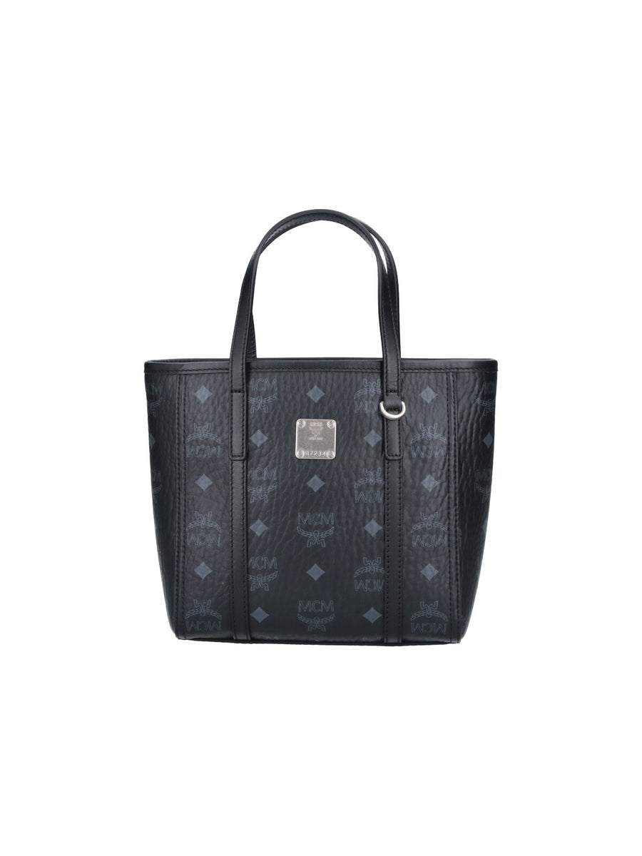 MCM 63% Polyurethane tote bag in black