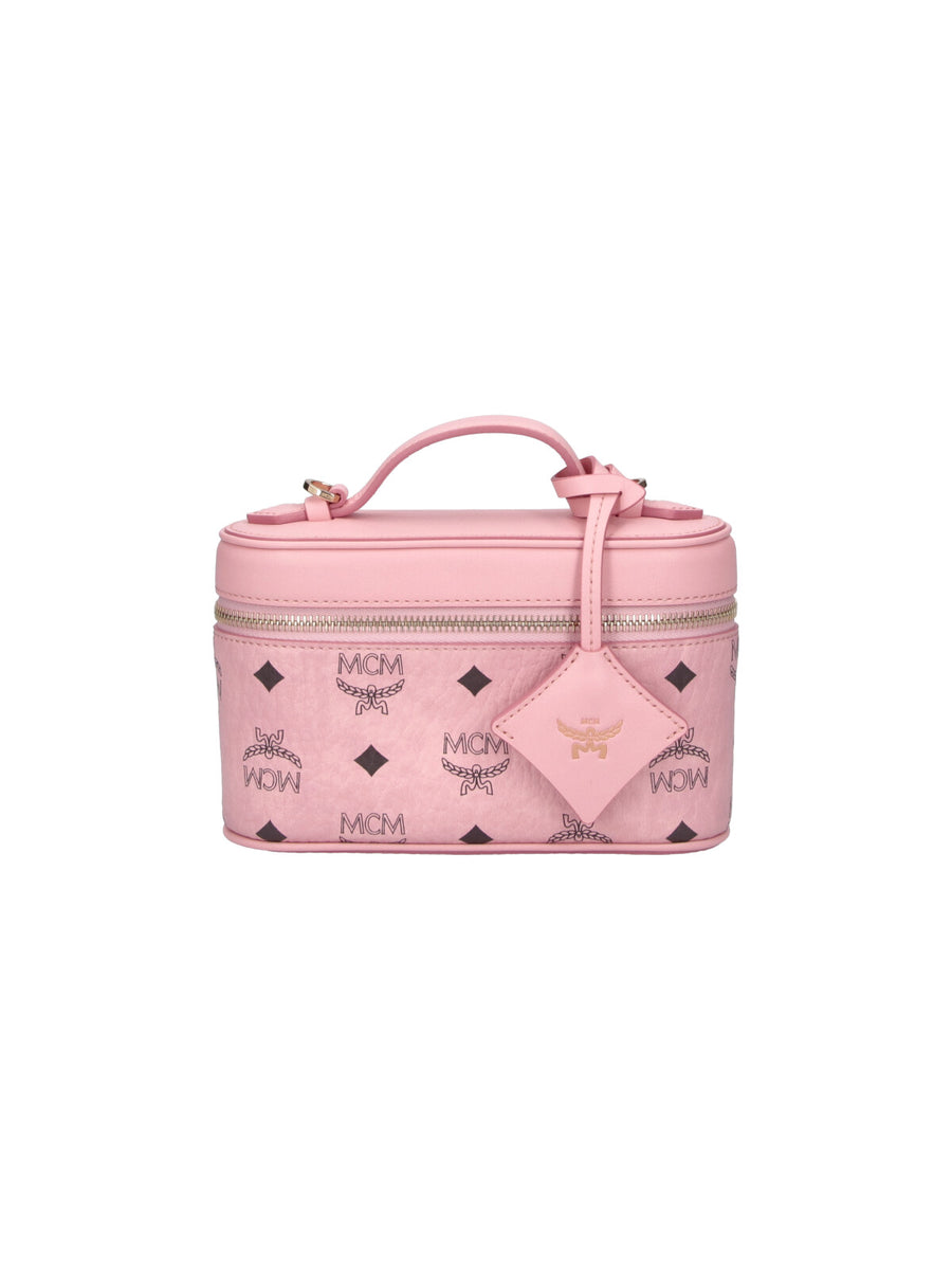MCM 63% Polyurethane top handle bag in pink
