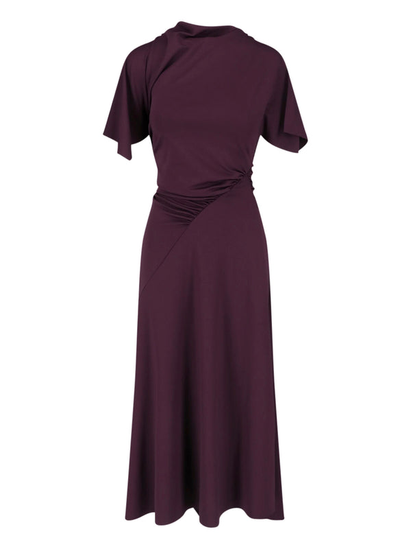 Victoria Beckham 92% Polyester dress in purple