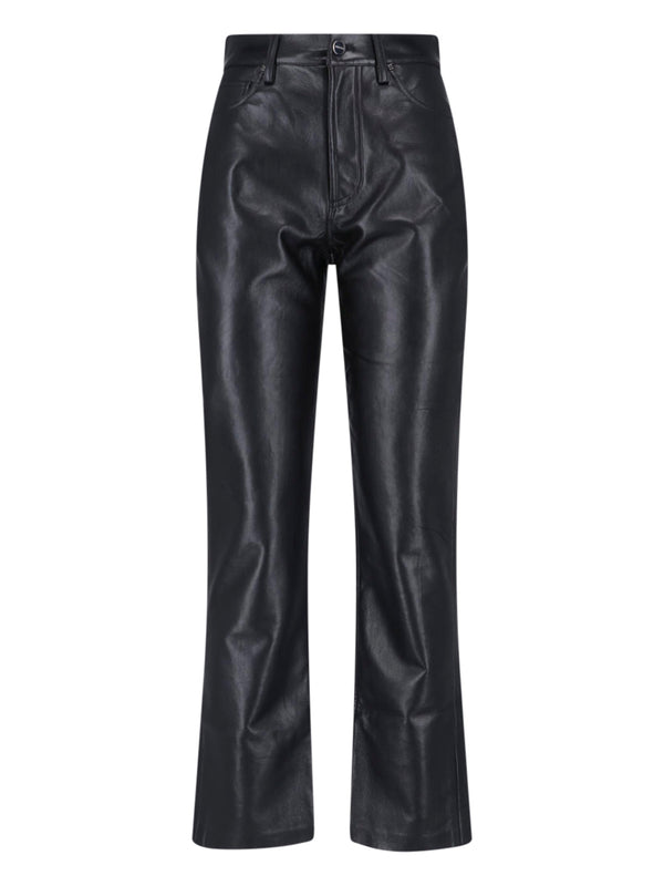 Anine Bing Recycled leather trousers in black