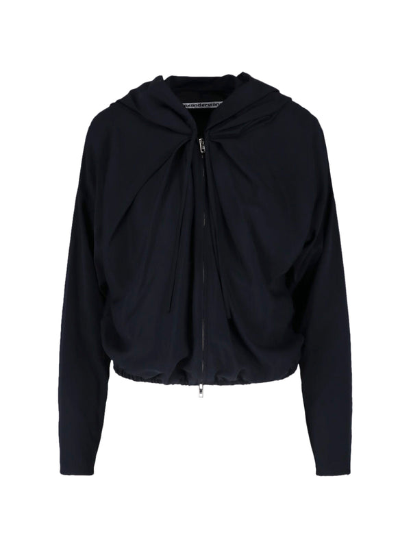 Alexander Wang 85% Acetate hoodie in black