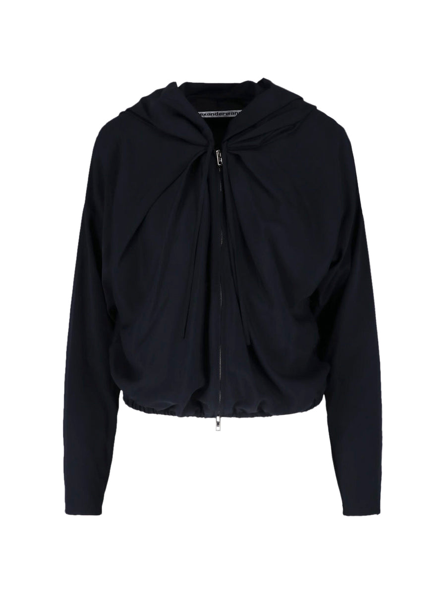 Alexander Wang 85% Acetate hoodie in black