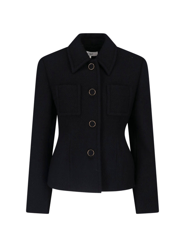 Chloè 88% Virgin Wool jacket in black