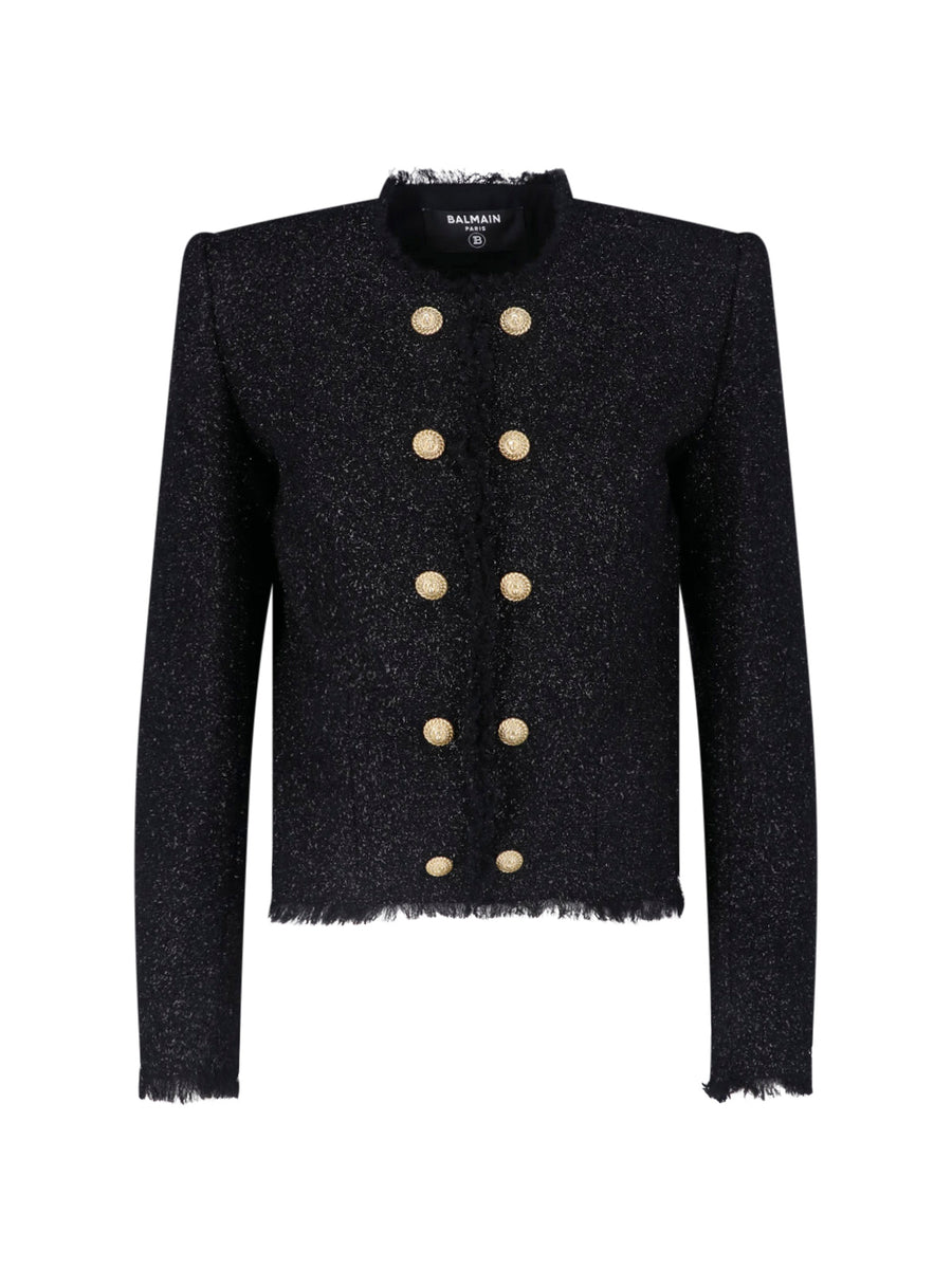 Balmain 59% Virgin Wool blazer in black