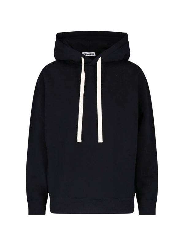 Jil Sander 100% Cotton hoodie in black