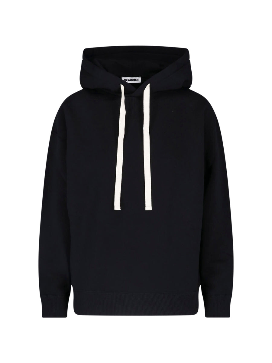 Jil Sander 100% Cotton hoodie in black