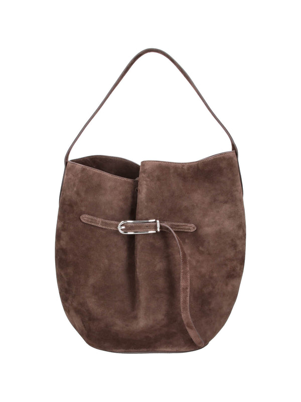 Liffner 100% Cow Suede shoulder bag in brown