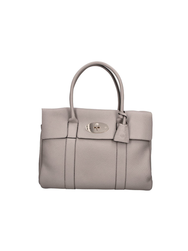 Mulberry 100% Bovine Leather top handle bag in gray