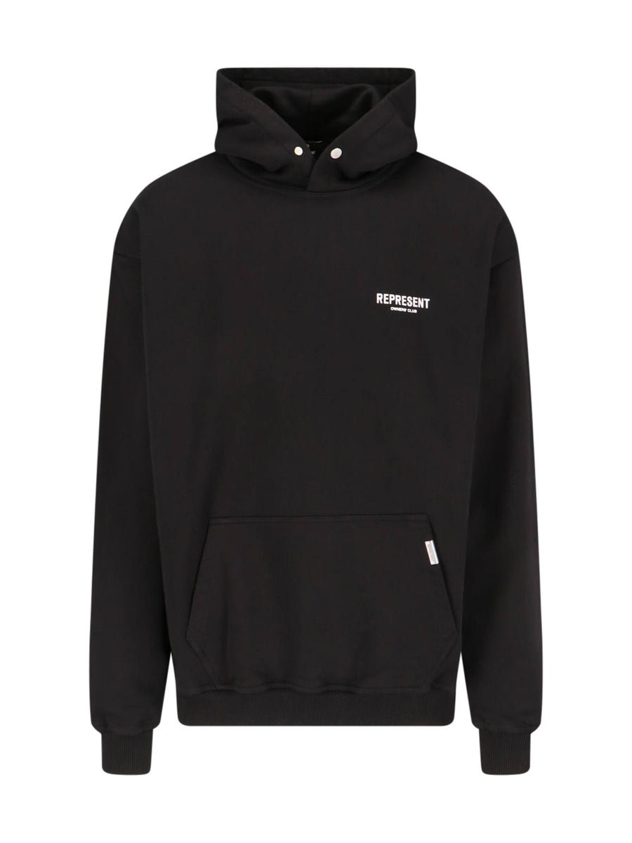 Represent 100% Cotton hoodie in black