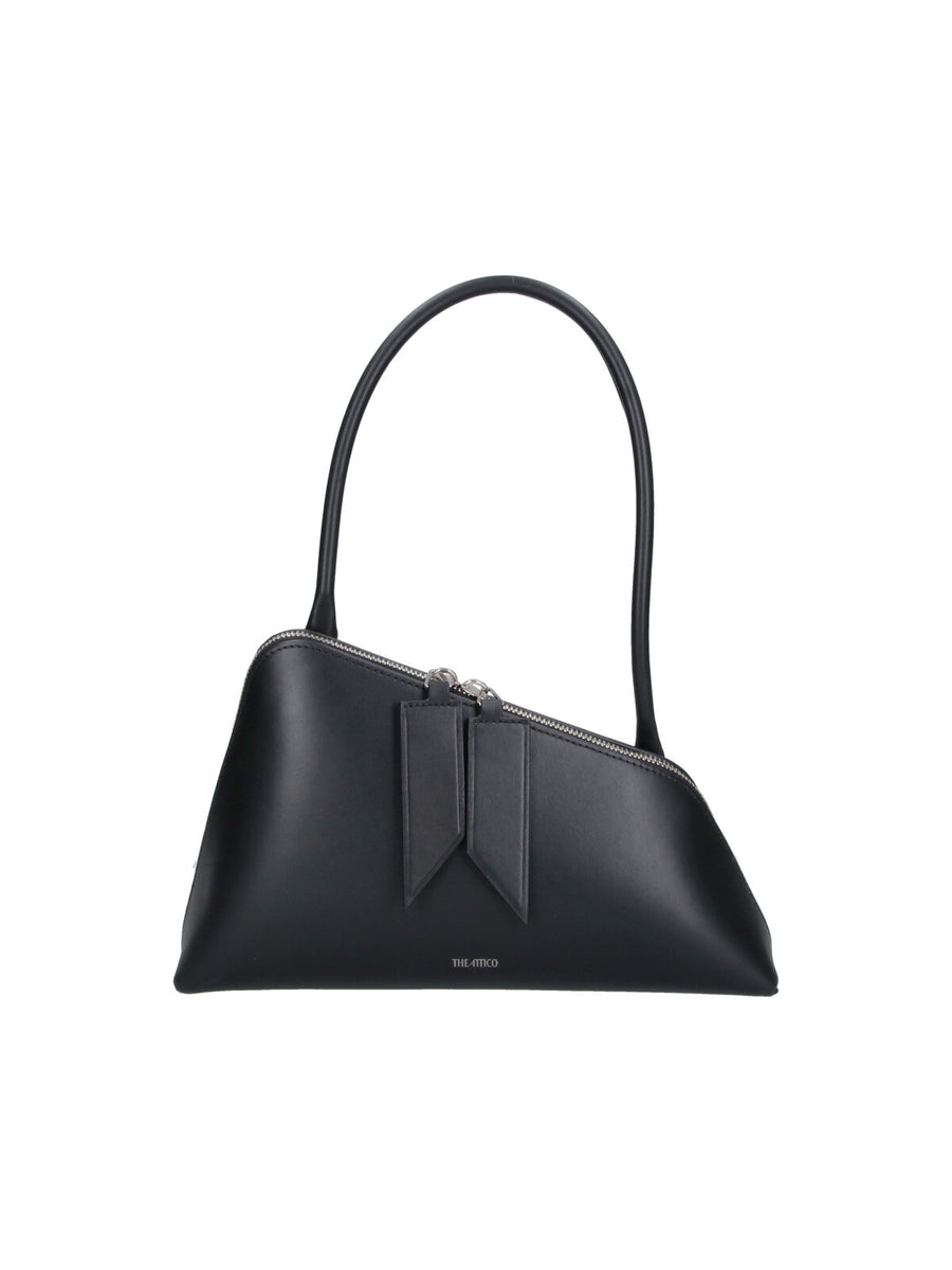 The Attico Leather shoulder bag in black