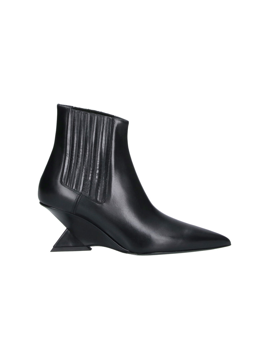The Attico Leather boot in black