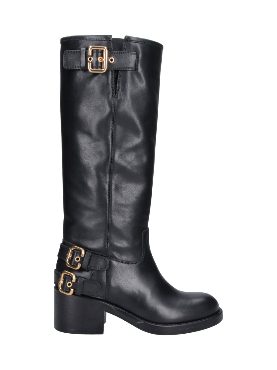 Chloè Upper: 100% Calf Leather boot in black