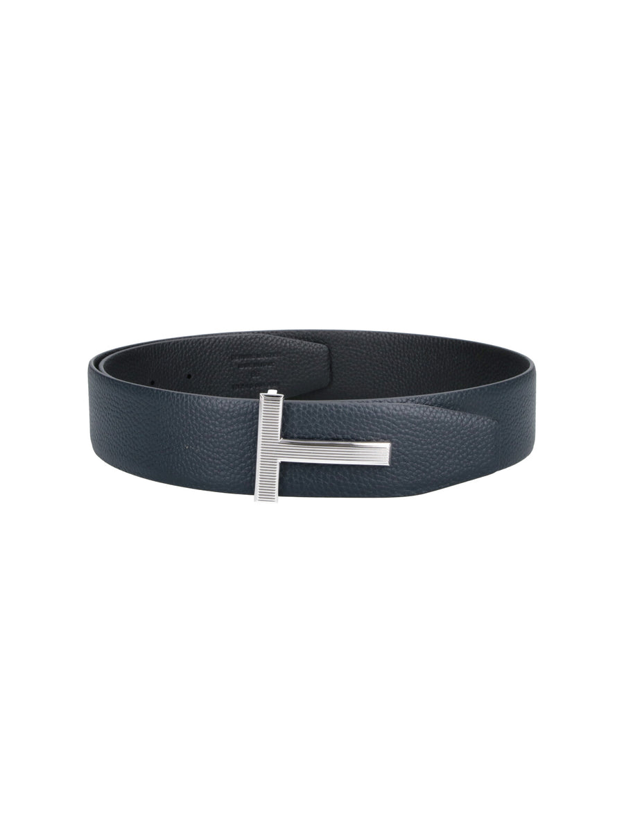 Tom Ford 100% Calf Leather belt in blue
