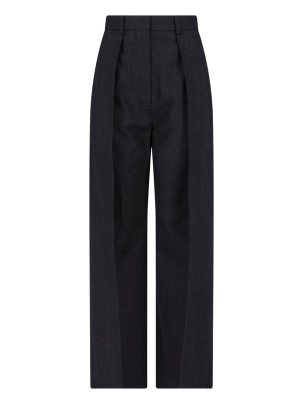 Victoria Beckham 100% Wool trousers in gray