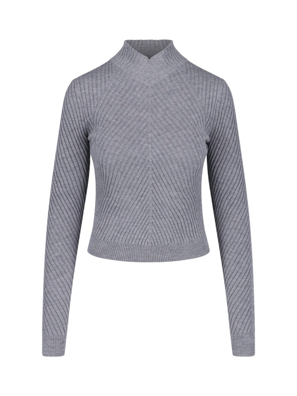 Victoria Beckham 100% Merino Wool sweater in gray