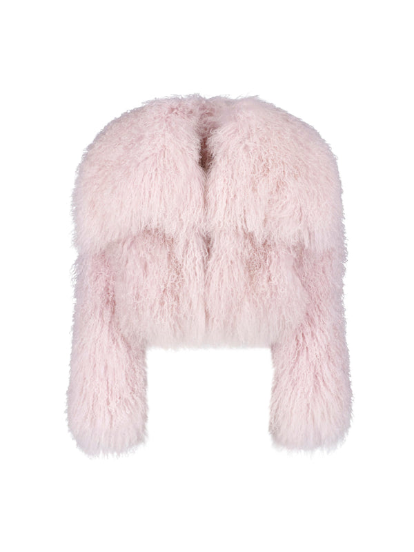 The Attico Faux fur jacket in pink