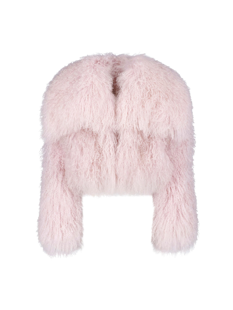 The Attico Faux fur jacket in pink