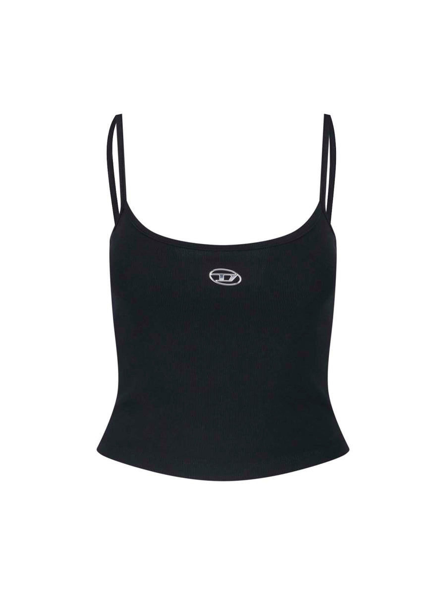Diesel 94% Cotton tank top in black
