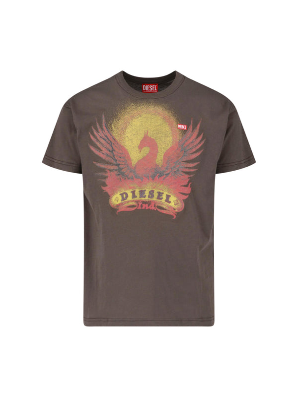 Diesel 100% Cotton t-shirt in brown