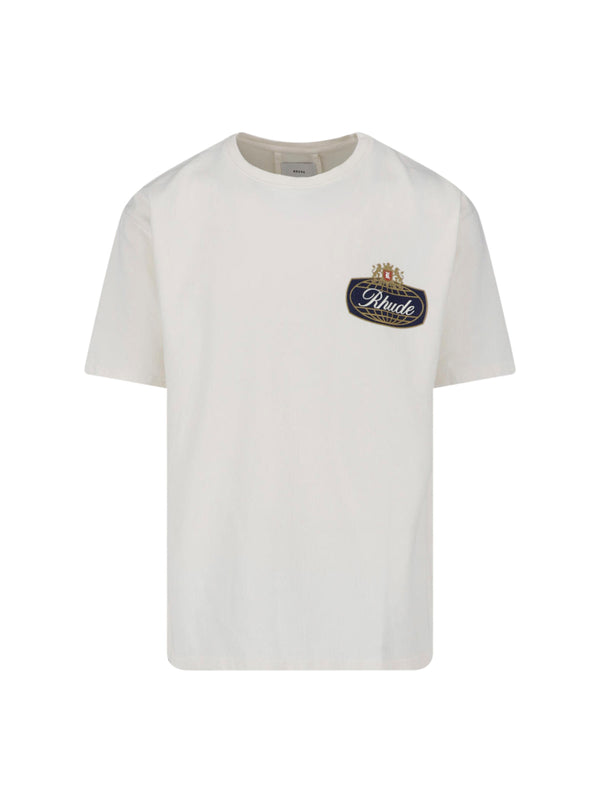 Rhude 100% Cotton t-shirt in white