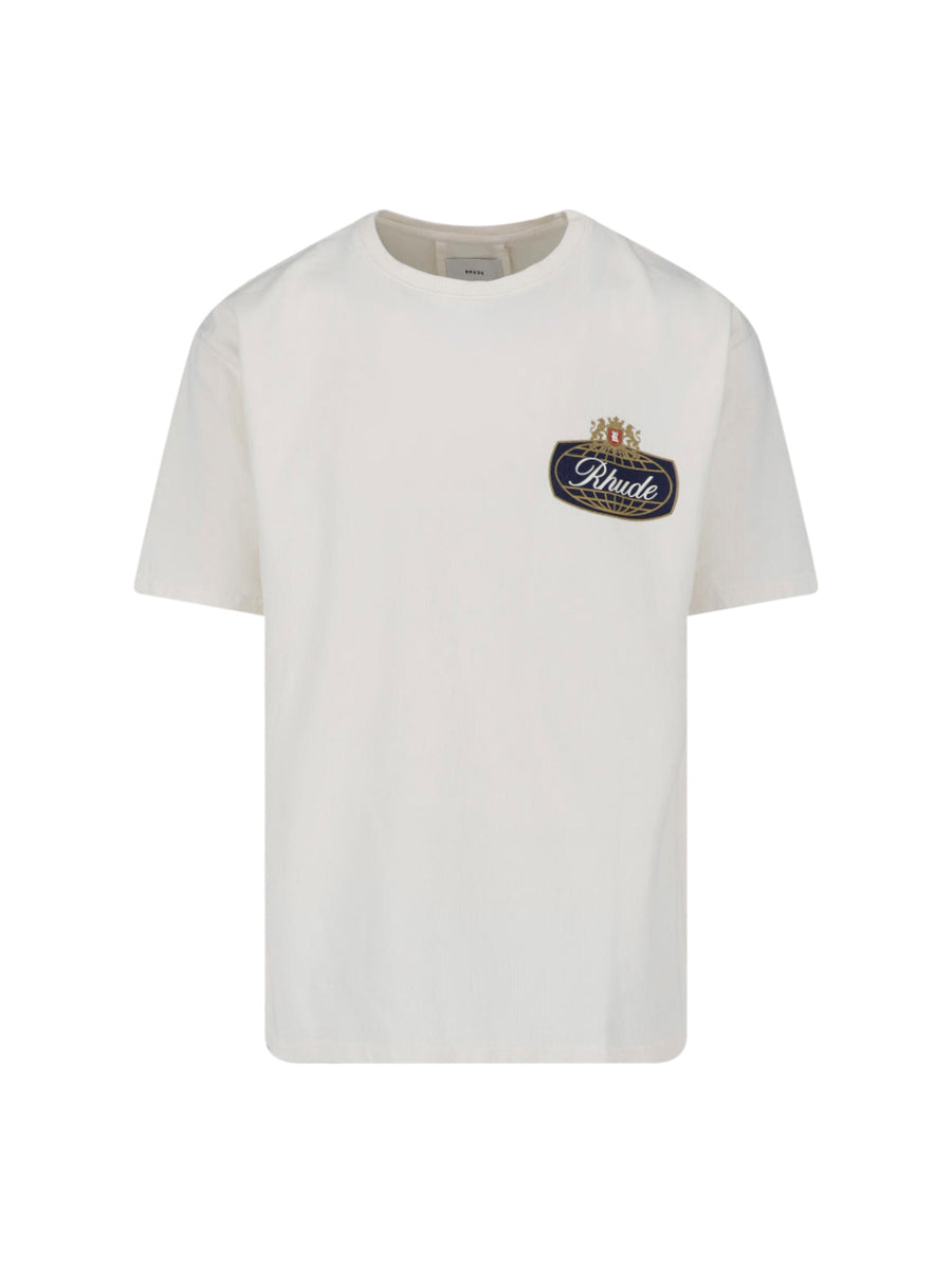 Rhude 100% Cotton t-shirt in white