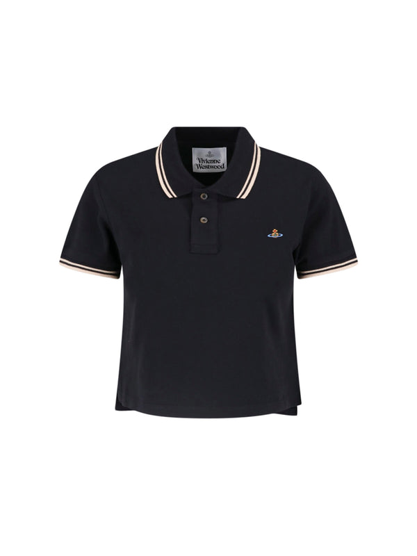 Vivienne Westwood 100% Cotton polo in black