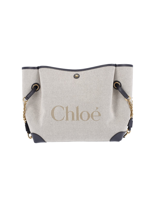 Chloè 100% Cotton tote bag in cream