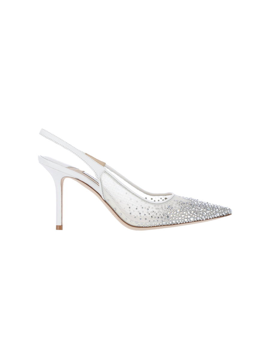 Jimmy Choo Outer: 90% Textile heel in white