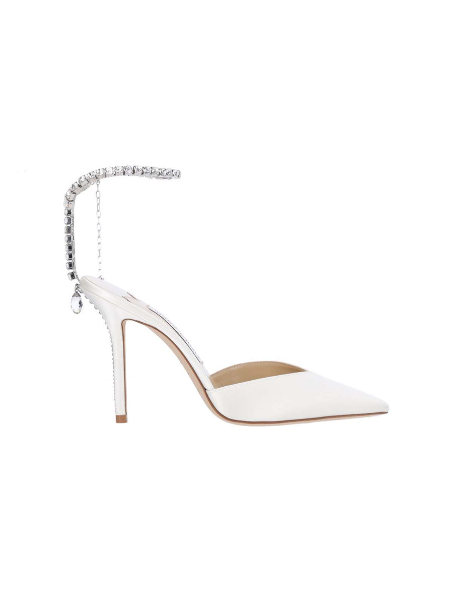 Jimmy Choo Outer: 100% Textile heel in white
