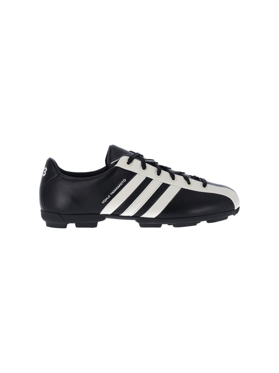 Y-3 100% leather sneakers in black