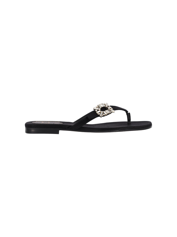 Roger Vivier 57.8% Viscose sandal in black