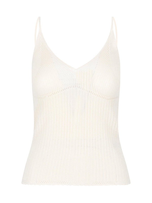 Isabel Marant 55% Silk tank top in white