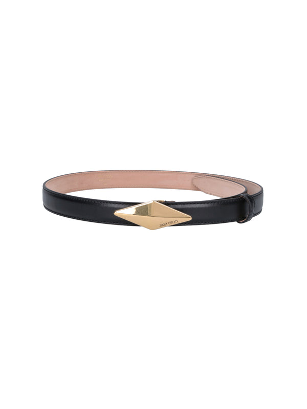Jimmy Choo Clasp Outer: 90% Calf Leather belt in black