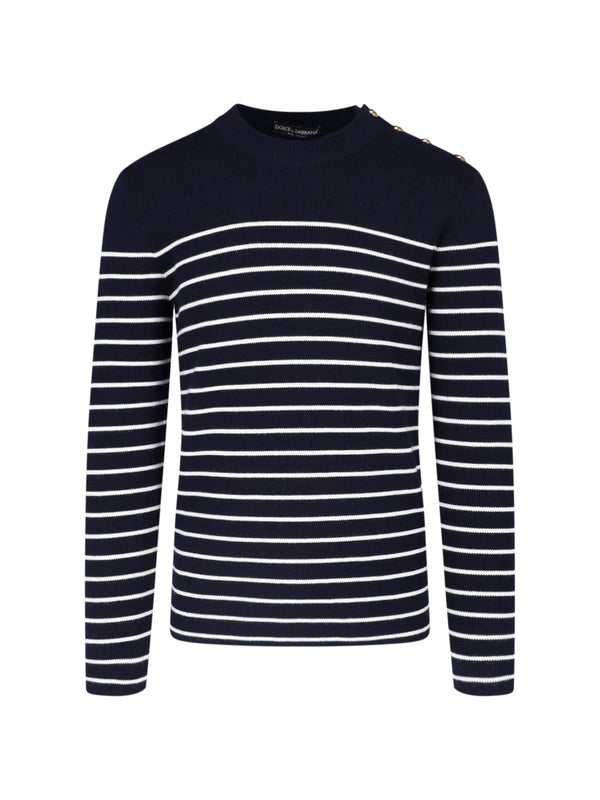 Dolce & Gabbana Jdvid 98% Virgin Wool sweater in navy