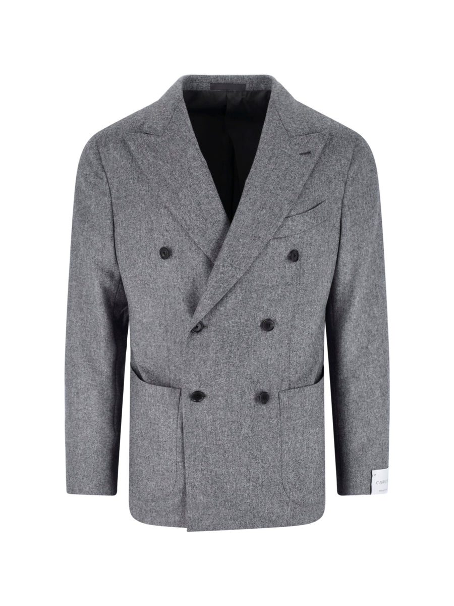 Caruso Peoy 100% Wool blazer in gray