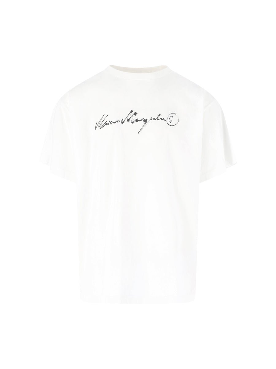 MM6 Maison Margiela 100% Cotton t-shirt in white