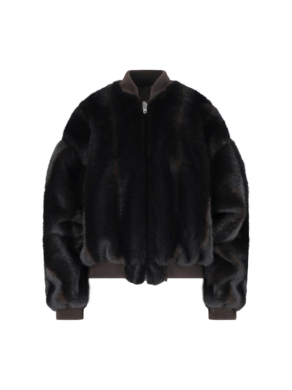 MM6 Maison Margiela 100% Polyester jacket in black