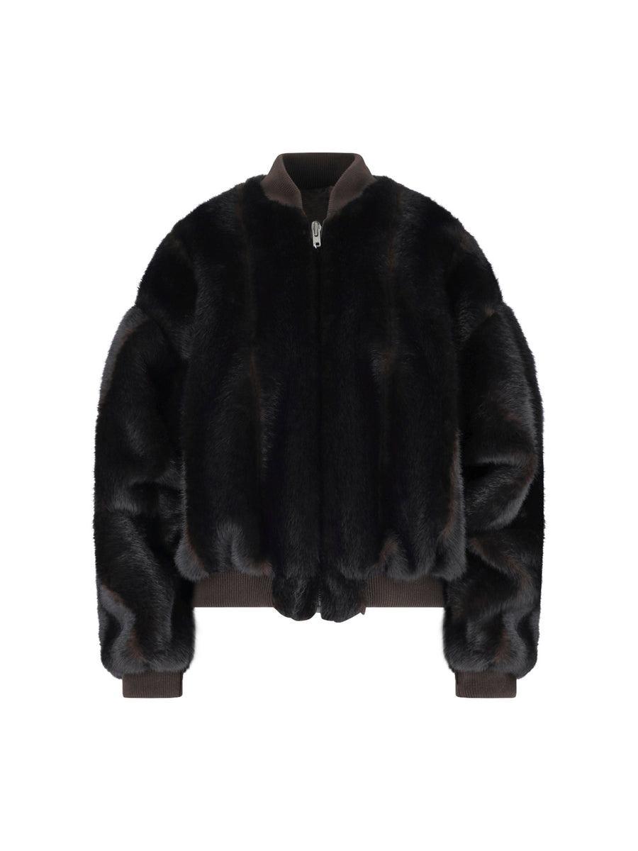 MM6 Maison Margiela 100% Polyester jacket in black