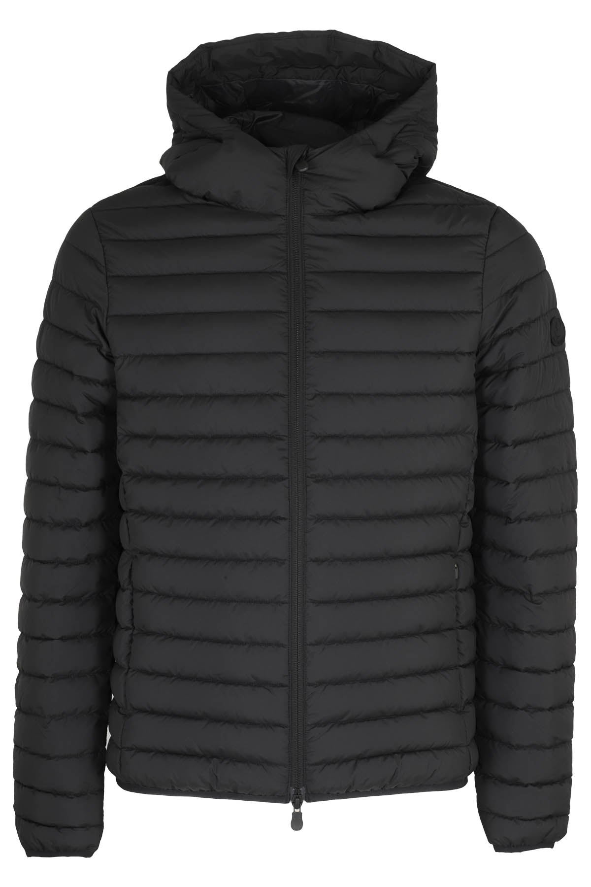 100 Grammi Cappuccio Black Nylon Giubbotto